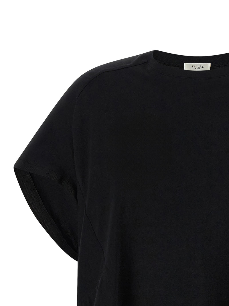 T-shirt en coton noir DI.LA3 PARI'
