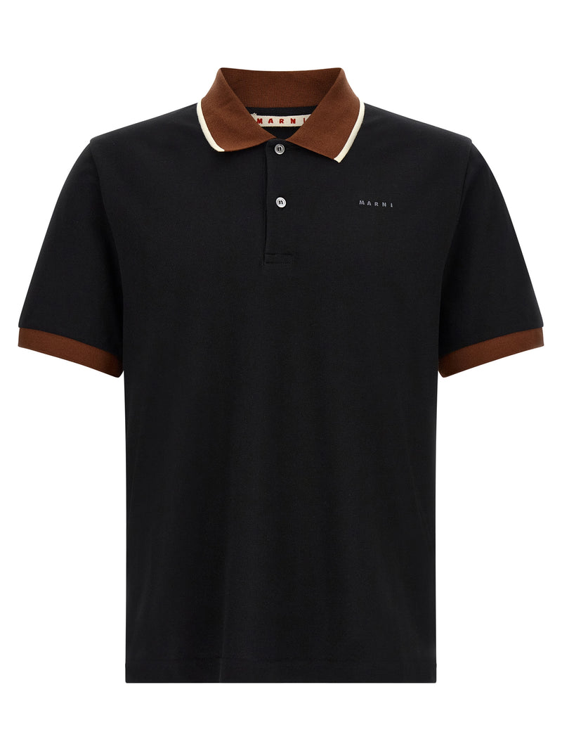 Polo Marni en coton noir