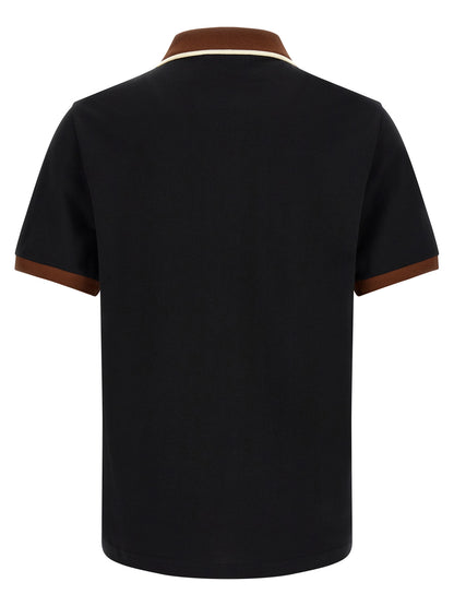 Marni Black Cotton Polo Shirt