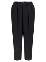 Pantalon court en laine vierge noire Marni