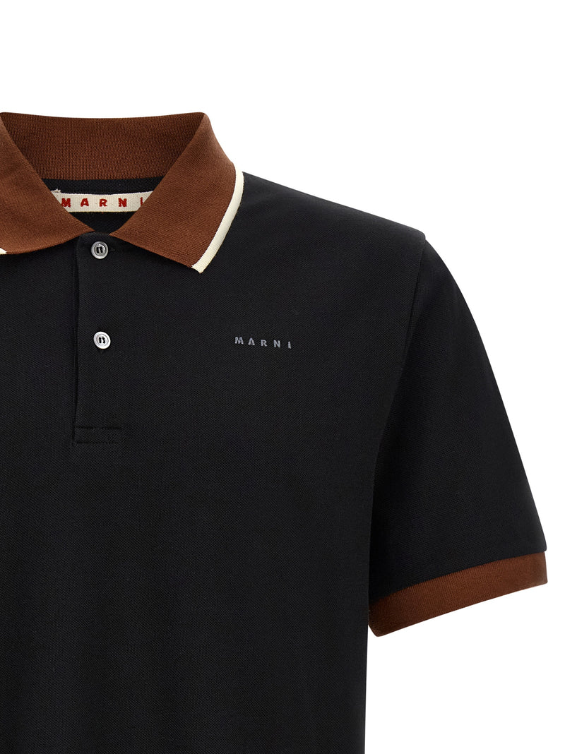 Polo Marni en coton noir
