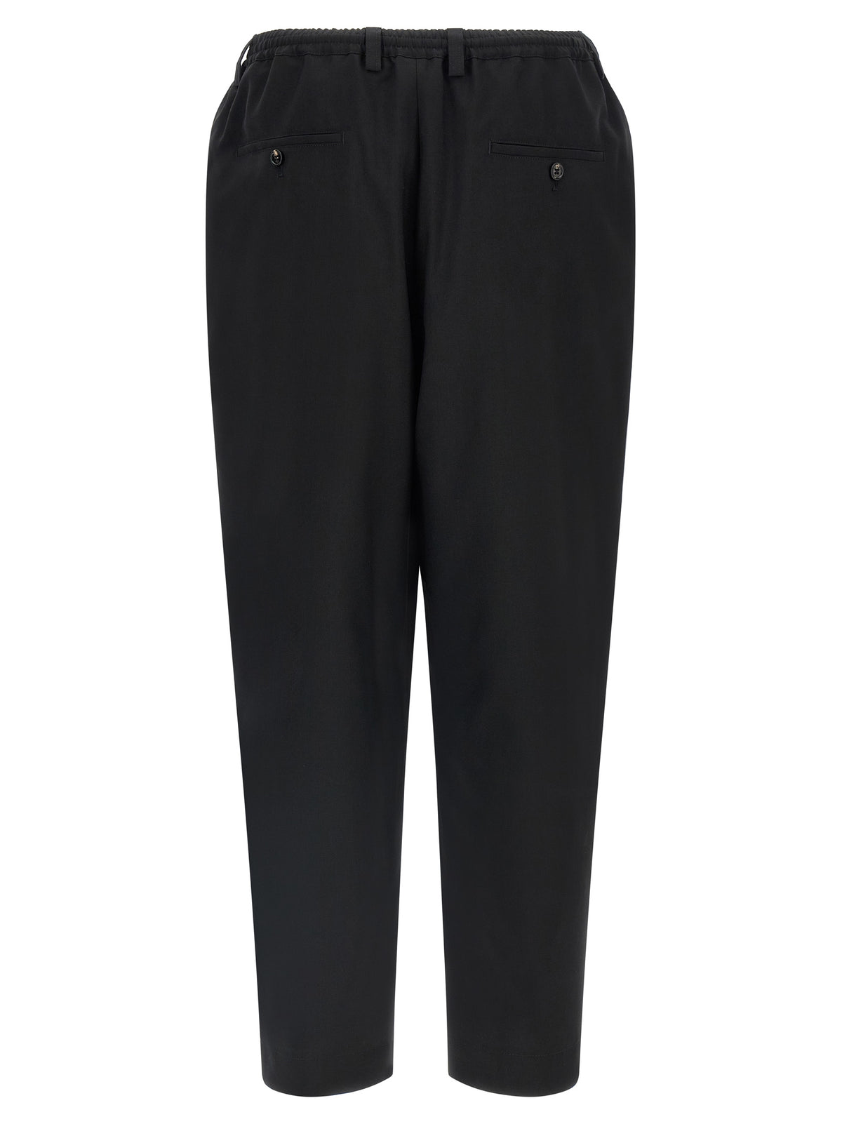 Pantalon court en laine vierge noire Marni