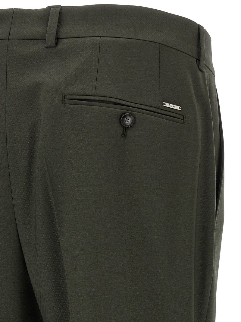 Pantalon Hugo Boss bicolore en laine vierge