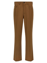 Pantalon décontracté Marni en laine vierge marron