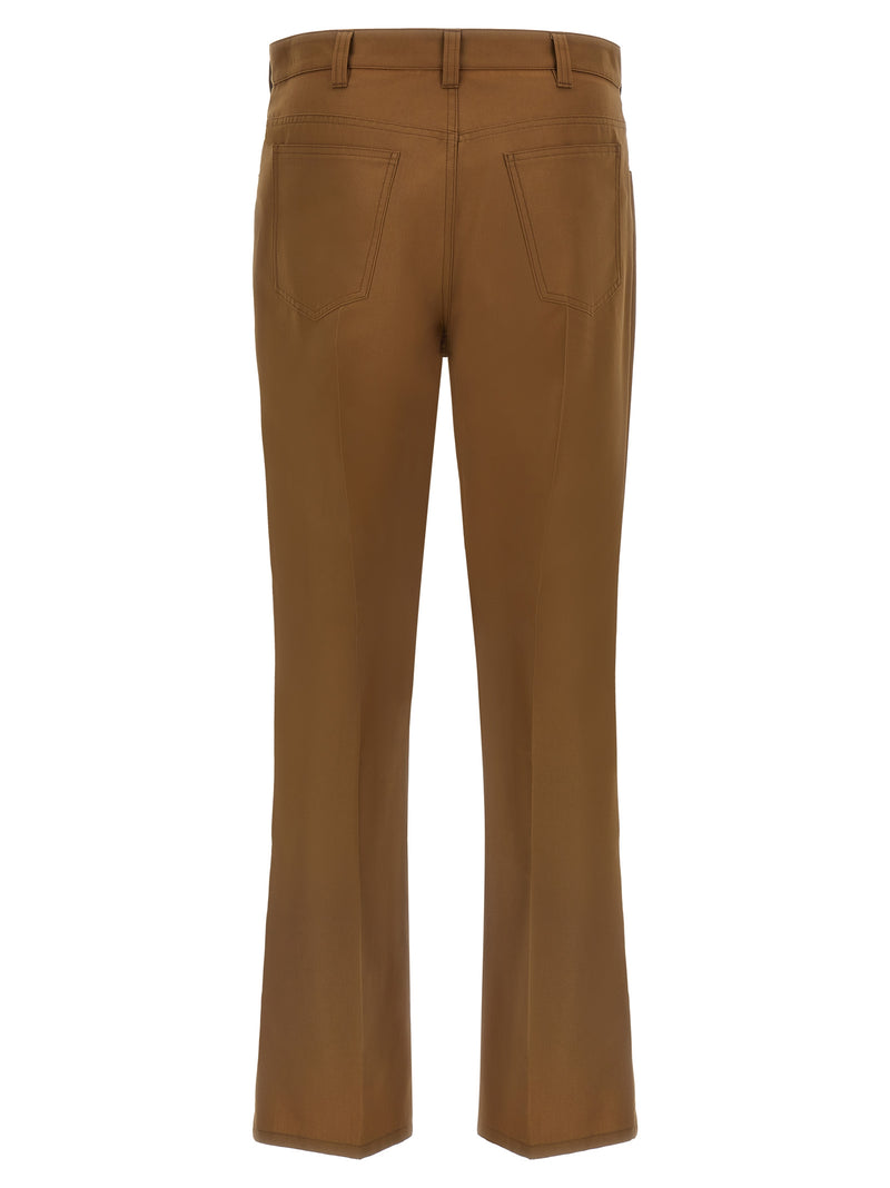 Pantalon décontracté Marni en laine vierge marron
