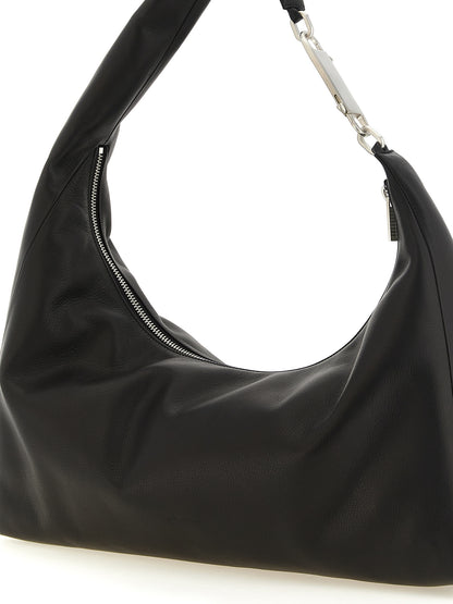 Rick Owens Black Calfskin Shoulder Bag