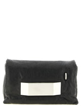 Pochette en cuir d'agneau noir Rick Owens