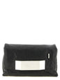 Rick Owens Black Lamb Leather Clutch Bag