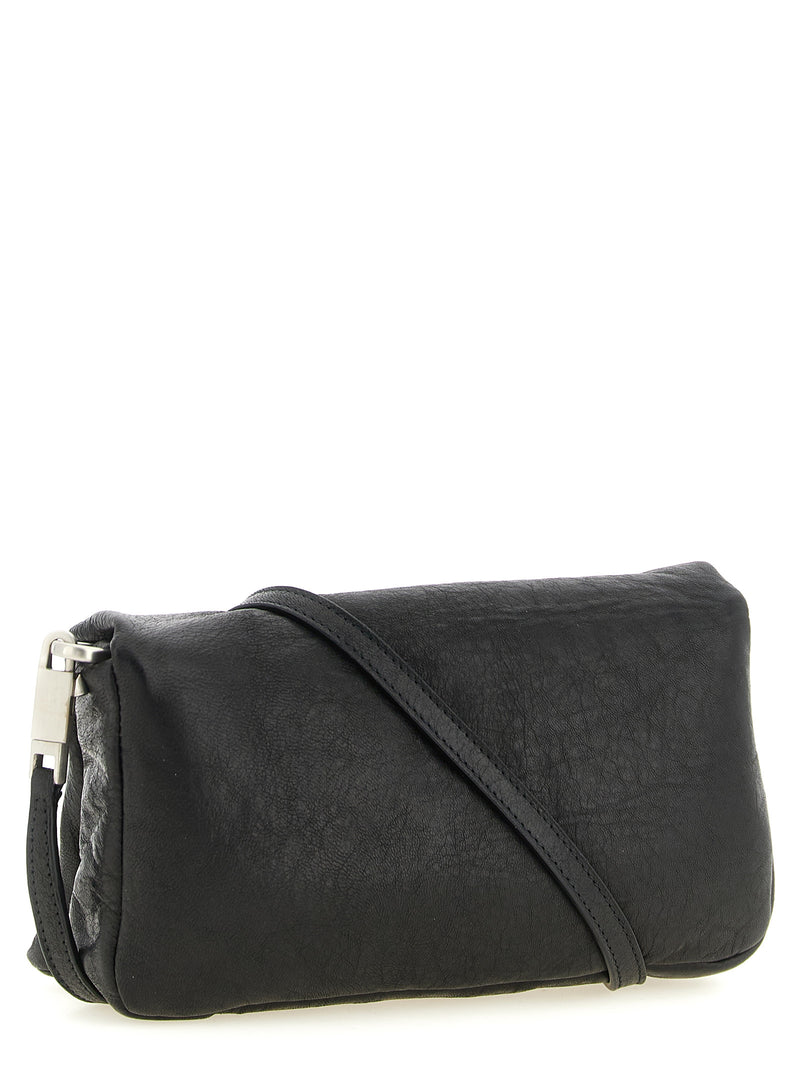 Pochette en cuir d'agneau noir Rick Owens