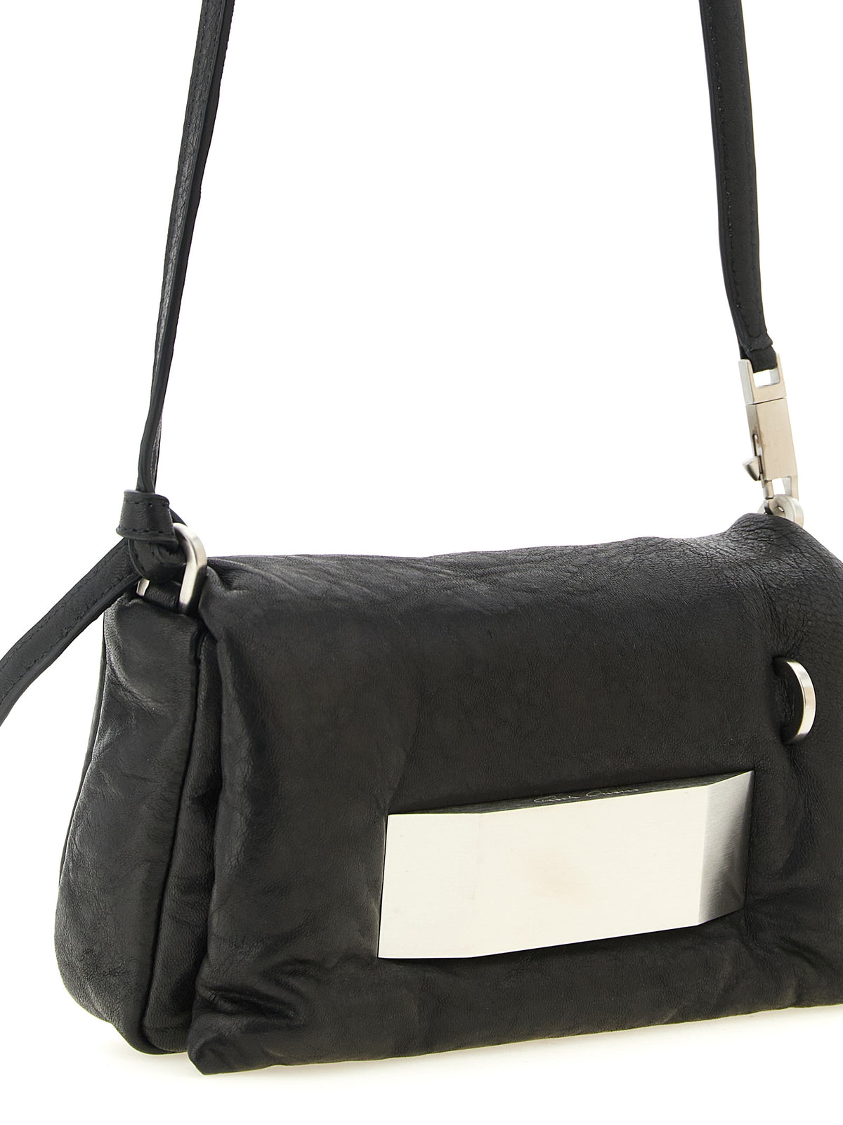 Pochette en cuir d'agneau noir Rick Owens