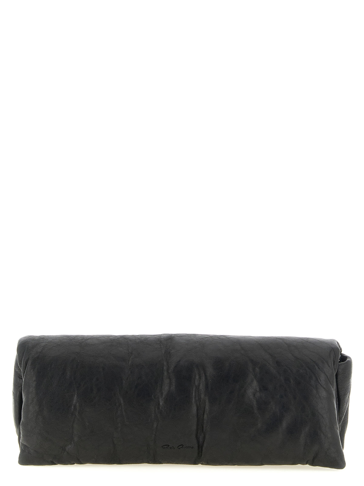 Rick Owens Black Lamb Leather Clutch Bag