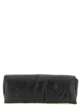 Rick Owens Black Lamb Leather Clutch Bag
