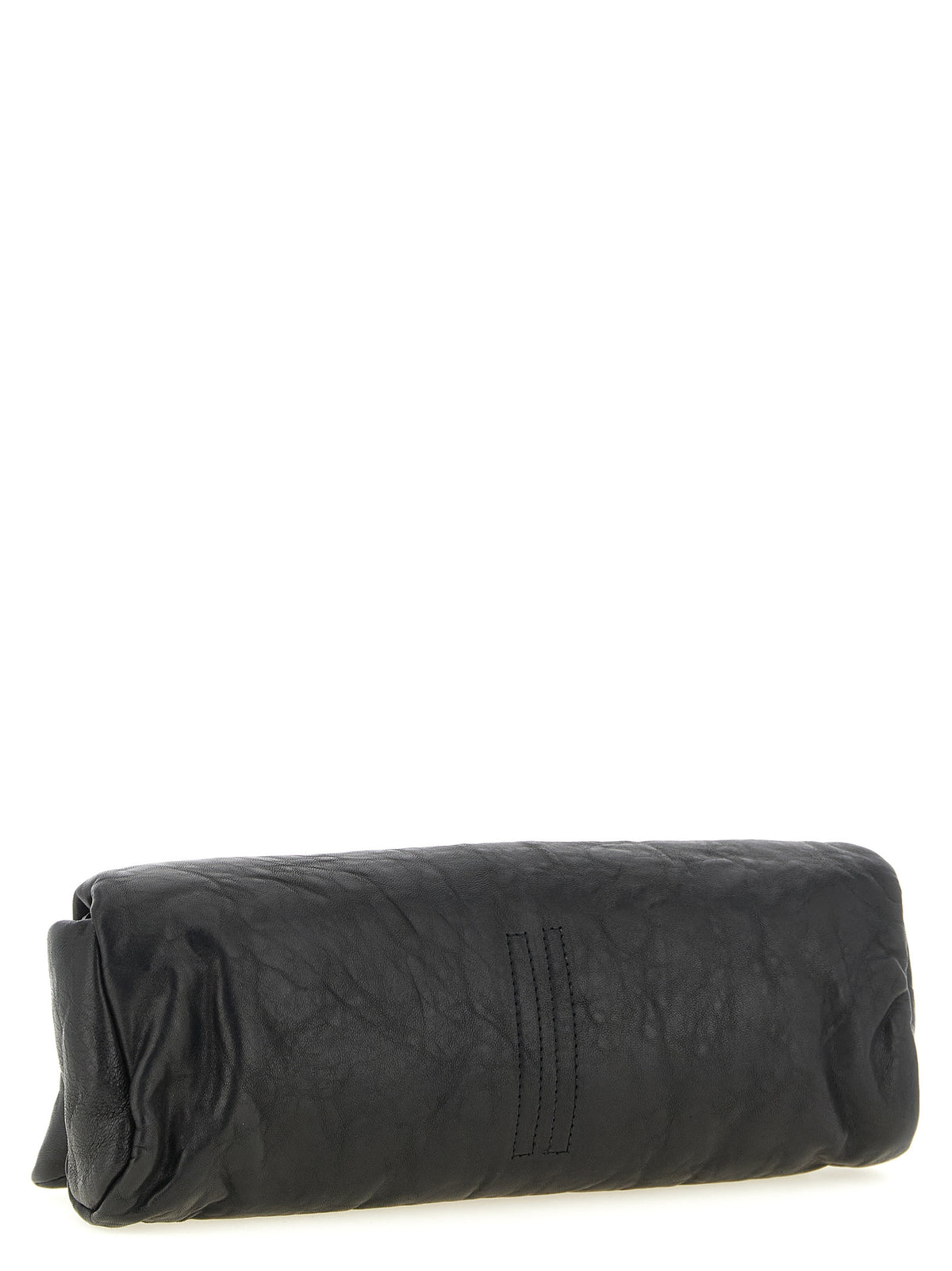 Rick Owens Black Lamb Leather Clutch Bag