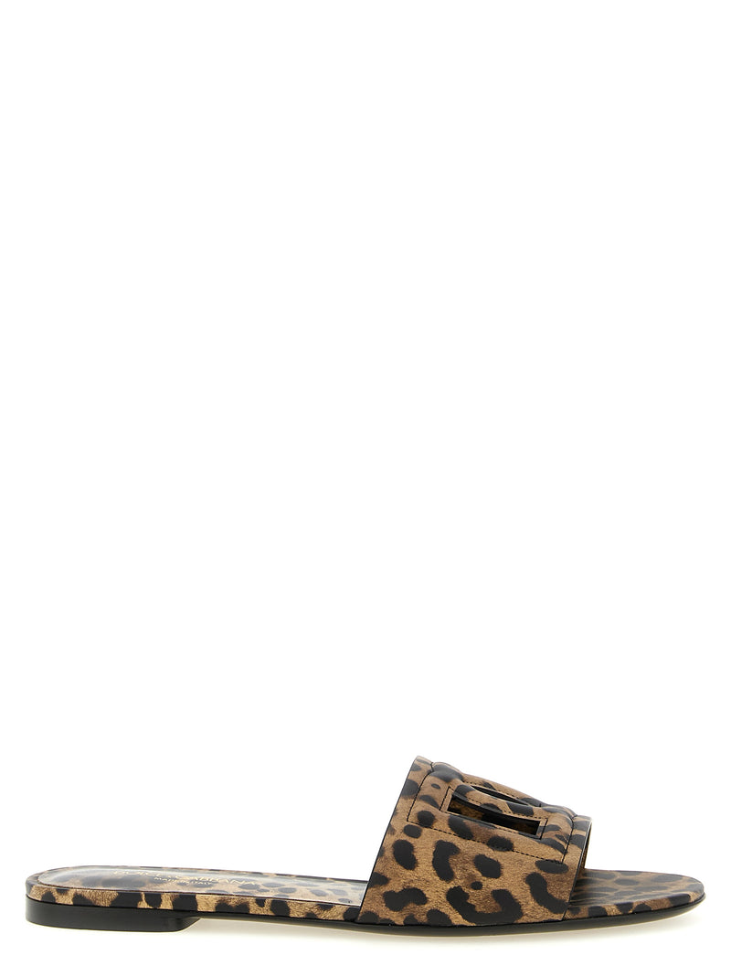 Mules Dolce & Gabbana en cuir de veau marron
