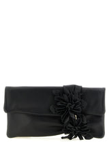 Pochette en cuir d'agneau noir Jimmy Choo