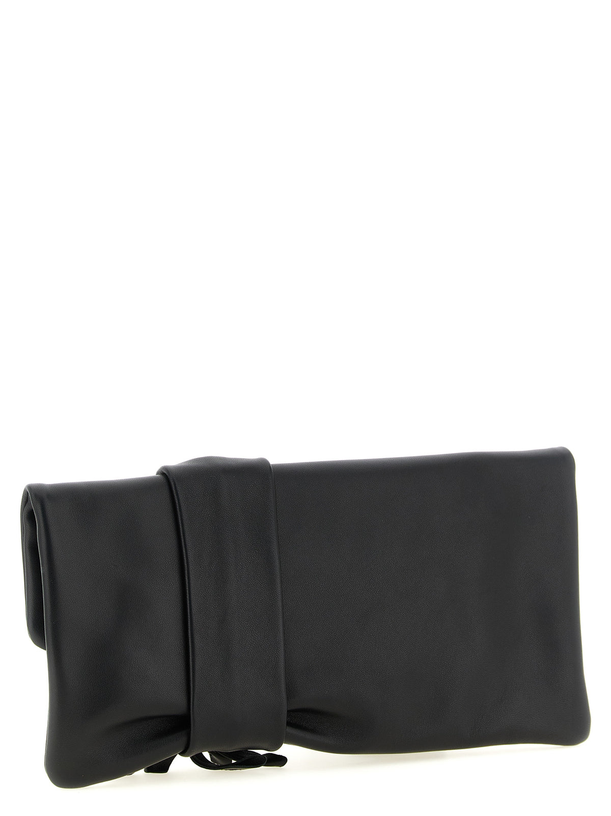 Pochette en cuir d'agneau noir Jimmy Choo