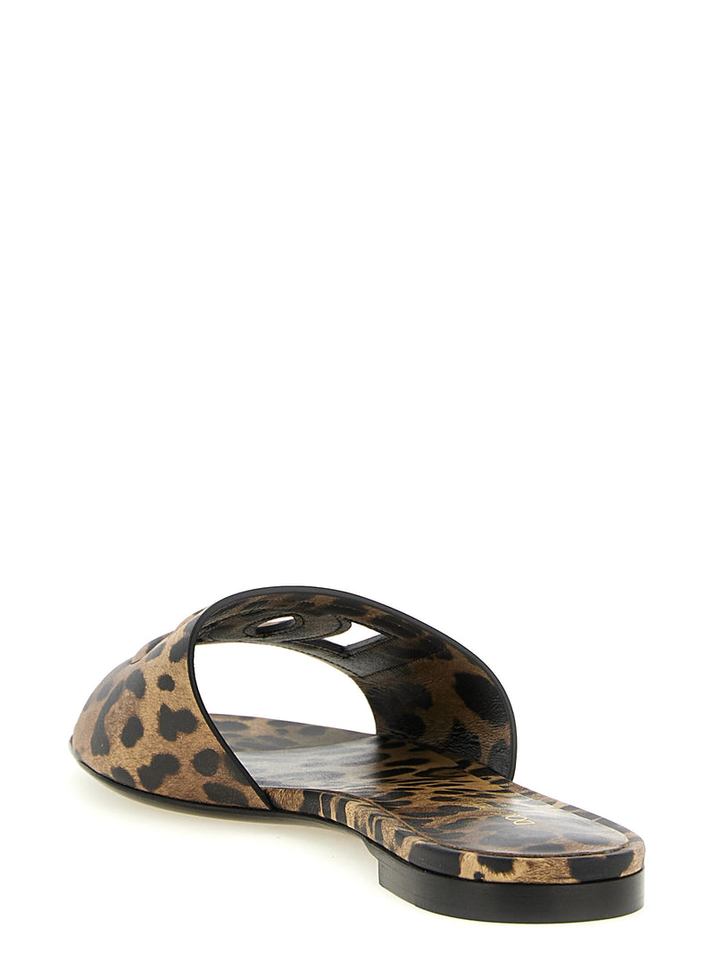 Mules Dolce & Gabbana en cuir de veau marron
