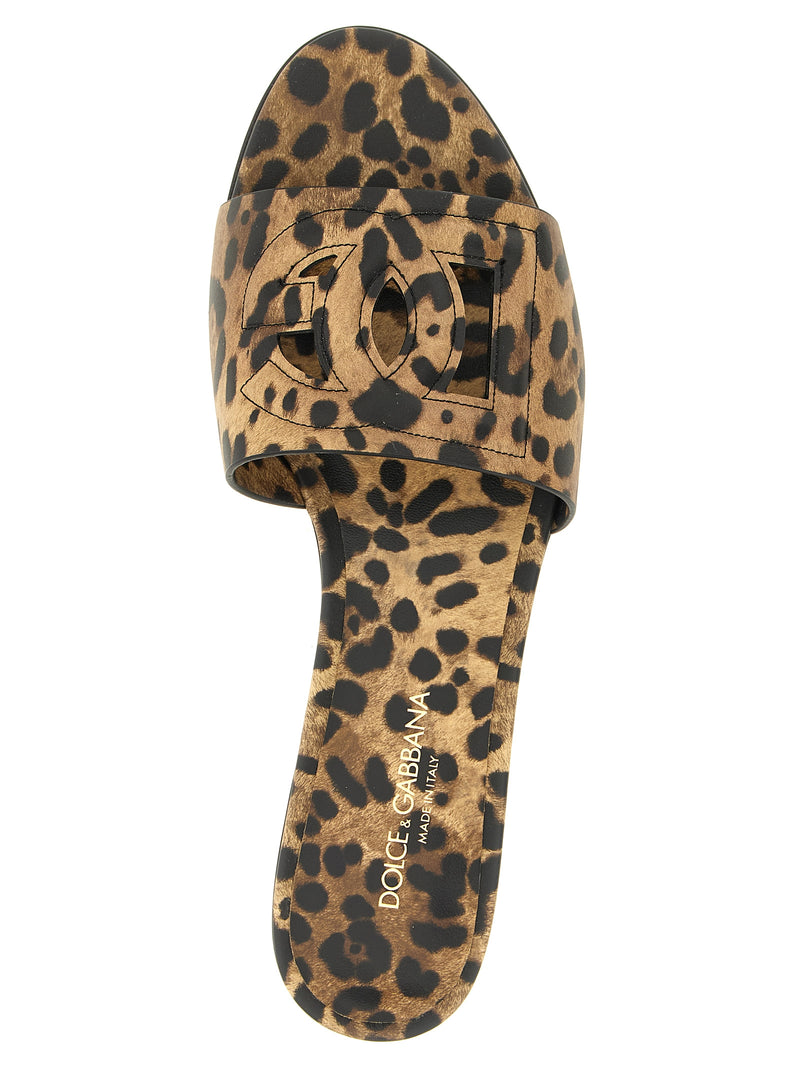Mules Dolce & Gabbana en cuir de veau marron