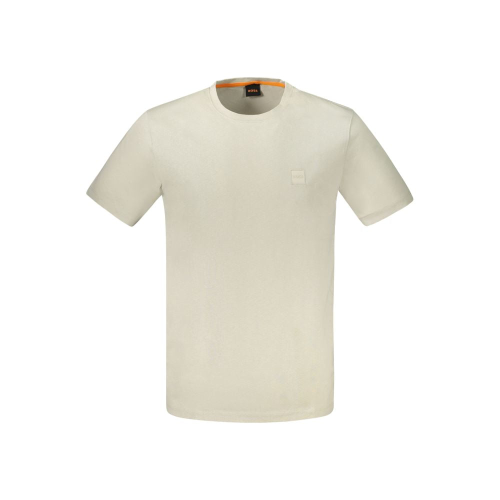 T-shirt Hugo Boss beige en coton pour homme