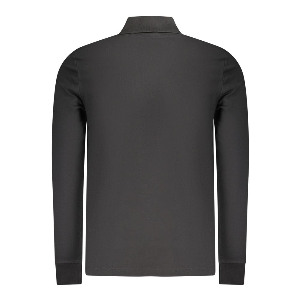 Polo Hugo Boss noir en coton pour homme