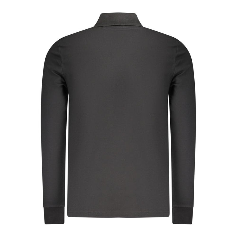 Polo Hugo Boss noir en coton pour homme