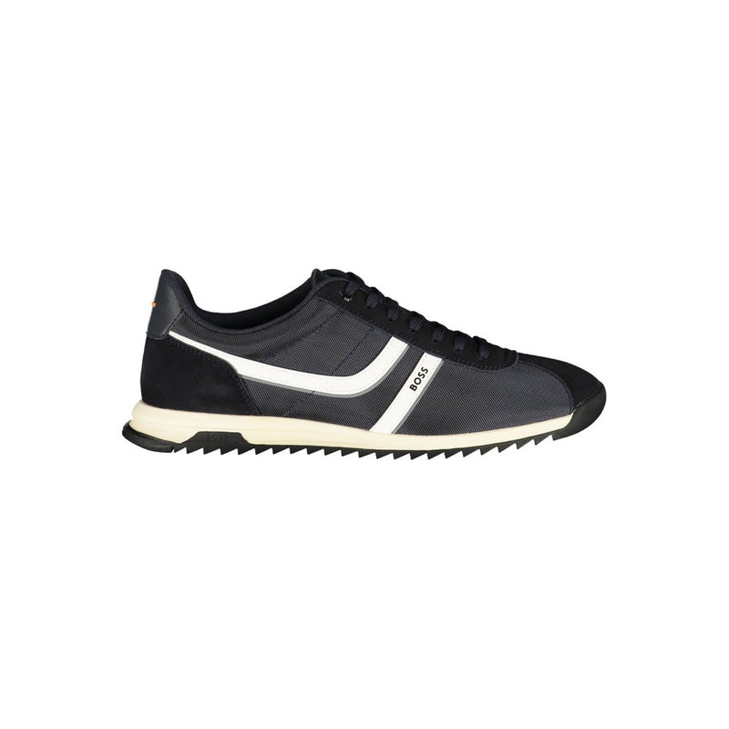 Baskets Hugo Boss bleues en polyuréthane pour homme