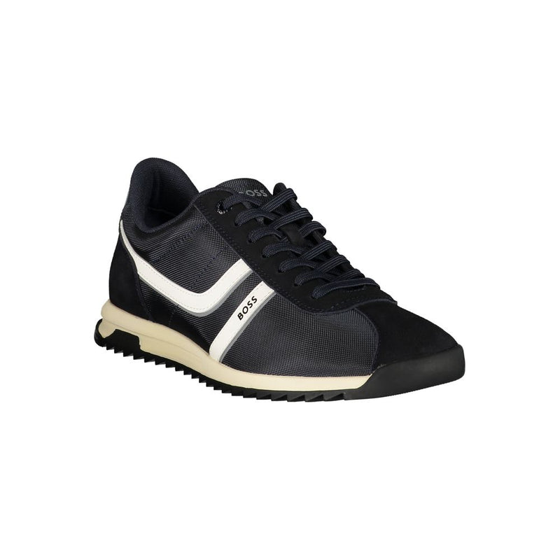 Baskets Hugo Boss bleues en polyuréthane pour homme