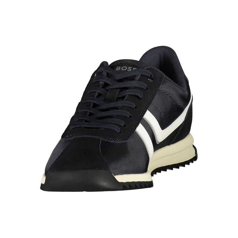 Baskets Hugo Boss bleues en polyuréthane pour homme