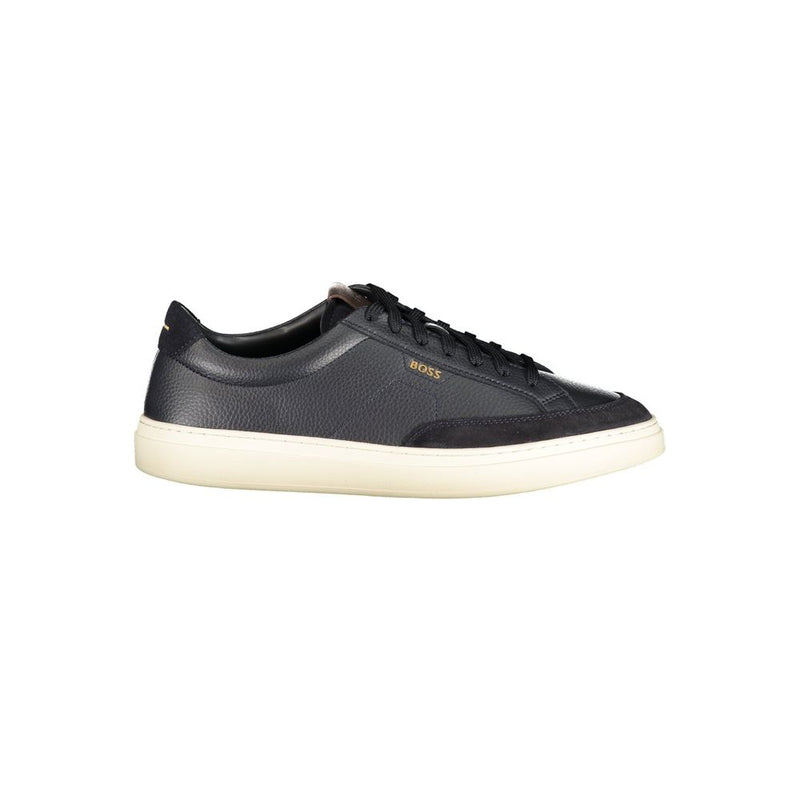 Baskets Hugo Boss en cuir bleu pour homme