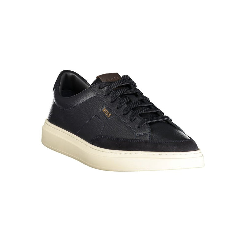Baskets Hugo Boss en cuir bleu pour homme