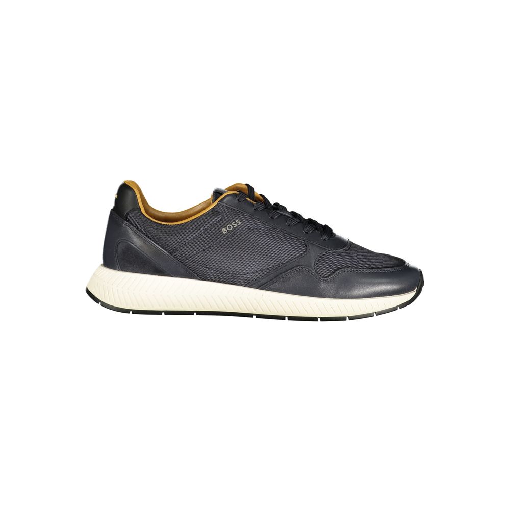Baskets en cuir bleu Hugo Boss pour homme