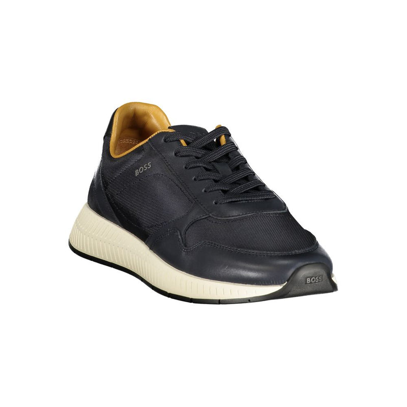 Baskets en cuir bleu Hugo Boss pour homme