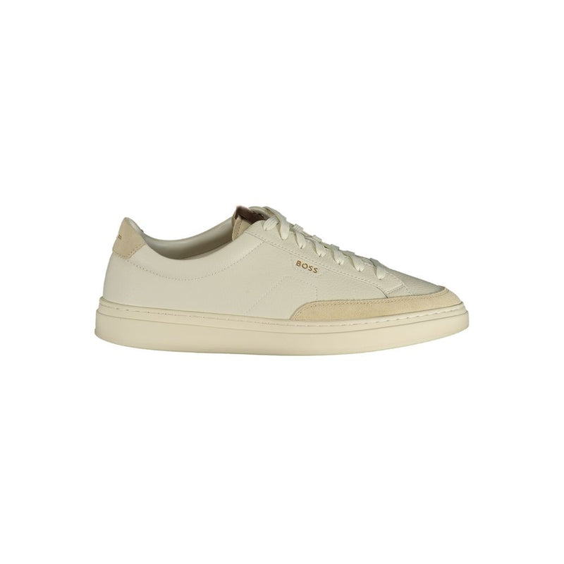 Baskets Hugo Boss Bianco en cuir pour homme