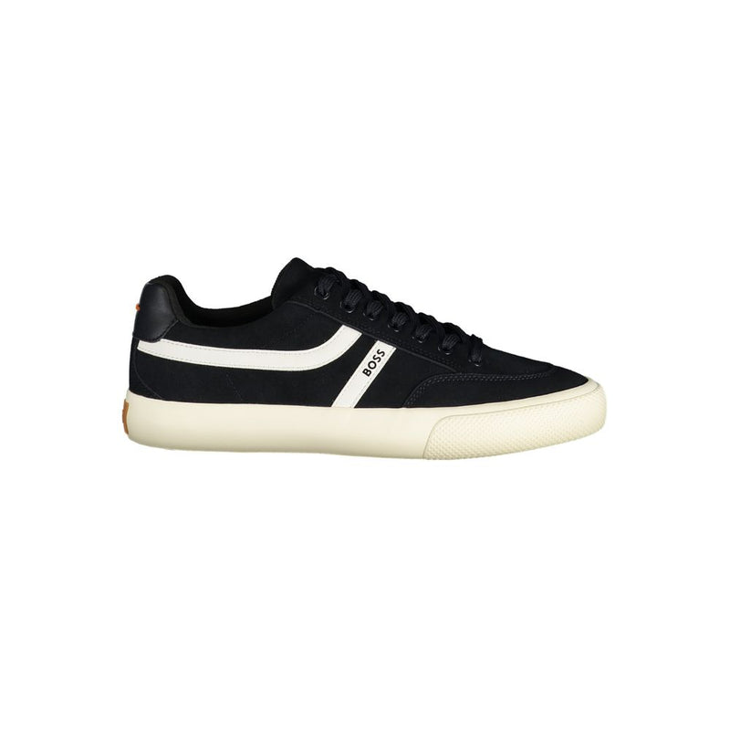 Baskets Hugo Boss bleues en polyuréthane pour homme