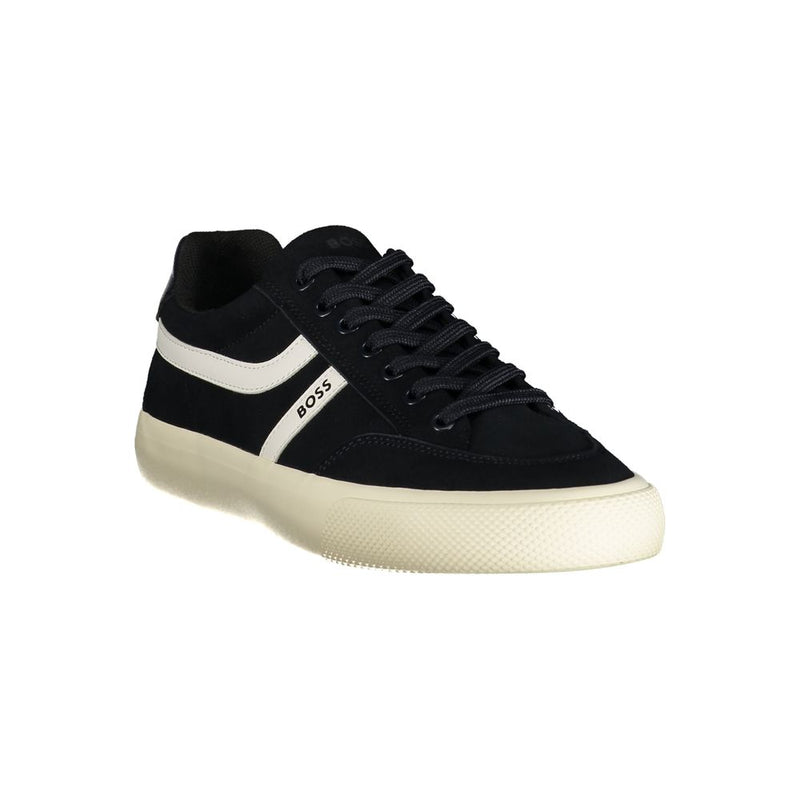 Baskets Hugo Boss bleues en polyuréthane pour homme