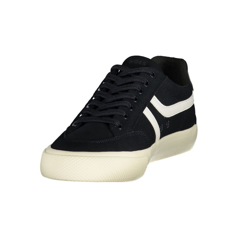 Baskets Hugo Boss bleues en polyuréthane pour homme