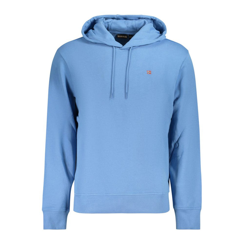 Sweat à capuche en coton Azzurro pour homme Napapijri