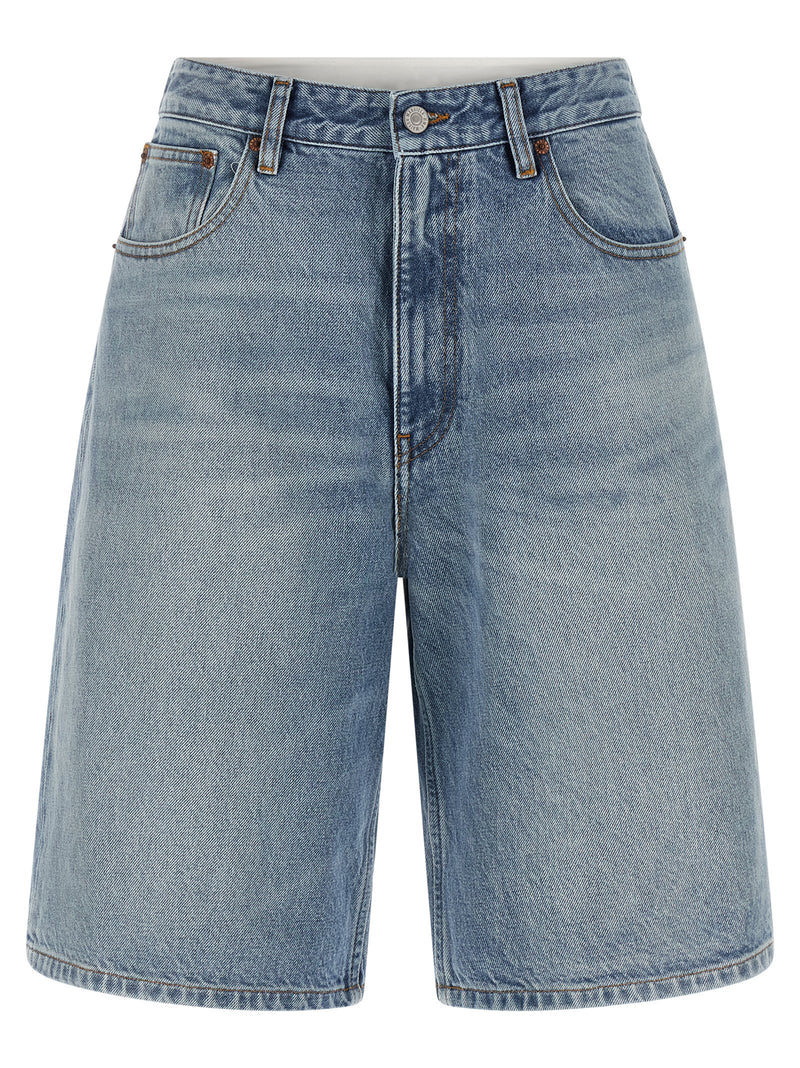 Short Bermuda en coton bleu MM6 Maison Margiela
