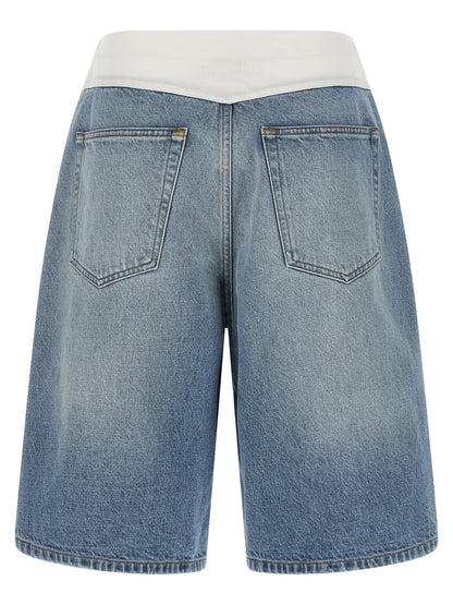 MM6 Maison Margiela Blue Cotton Bermuda Shorts