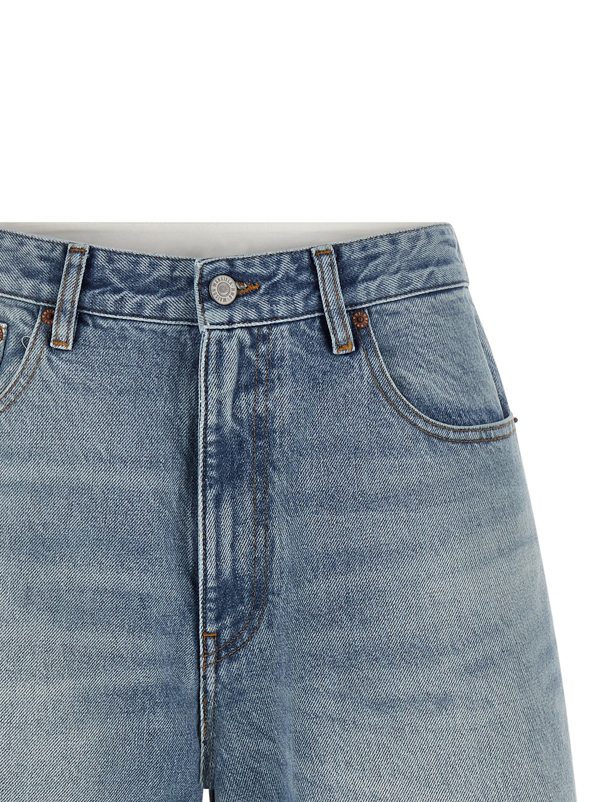 Short Bermuda en coton bleu MM6 Maison Margiela