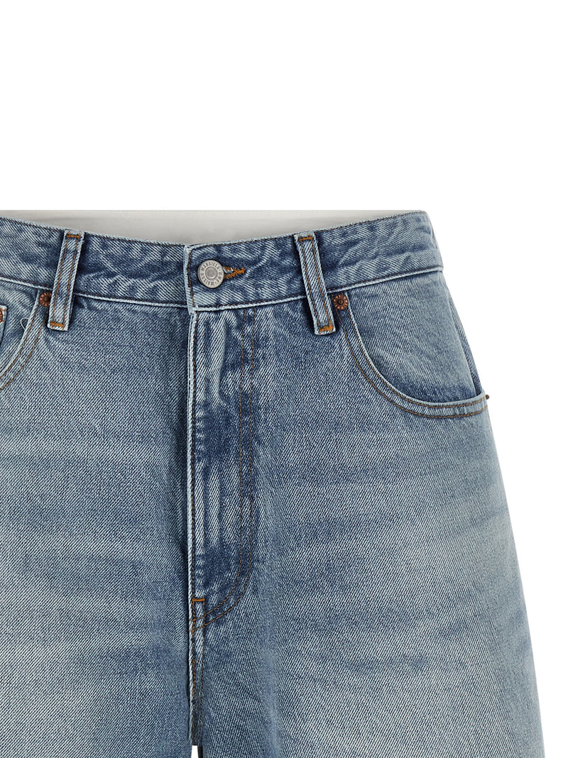 Short Bermuda en coton bleu MM6 Maison Margiela