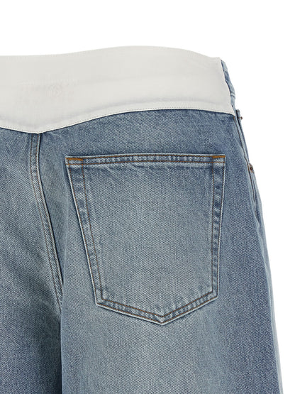 MM6 Maison Margiela Blue Cotton Bermuda Shorts
