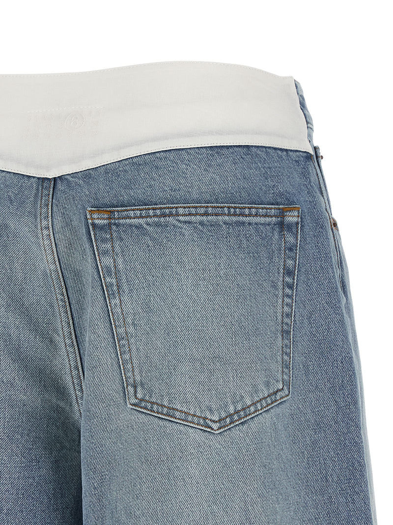 Short Bermuda en coton bleu MM6 Maison Margiela