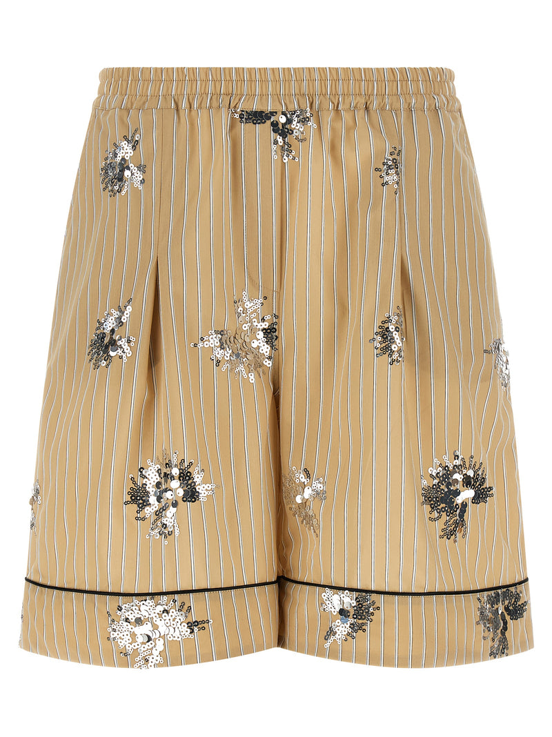 Short bermuda en coton beige LE TWINS