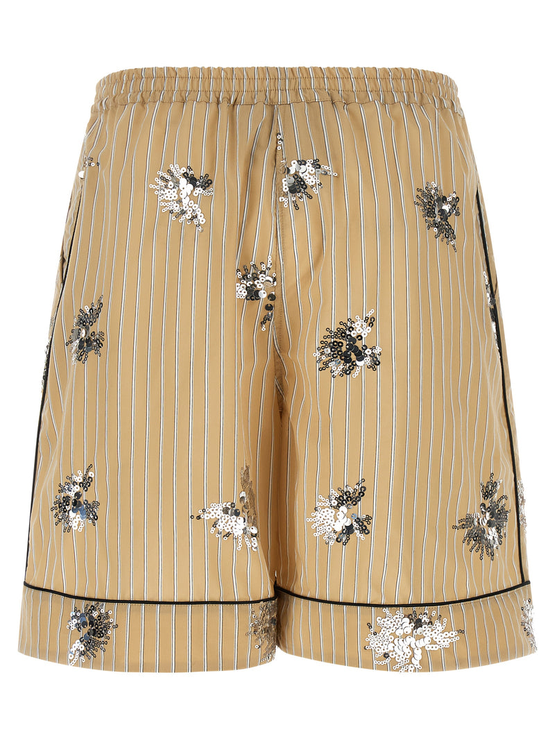 Short bermuda en coton beige LE TWINS