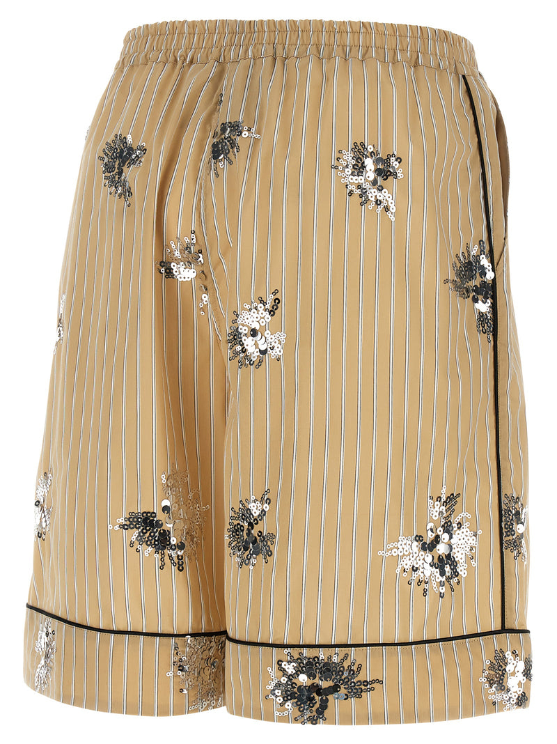 Short bermuda en coton beige LE TWINS