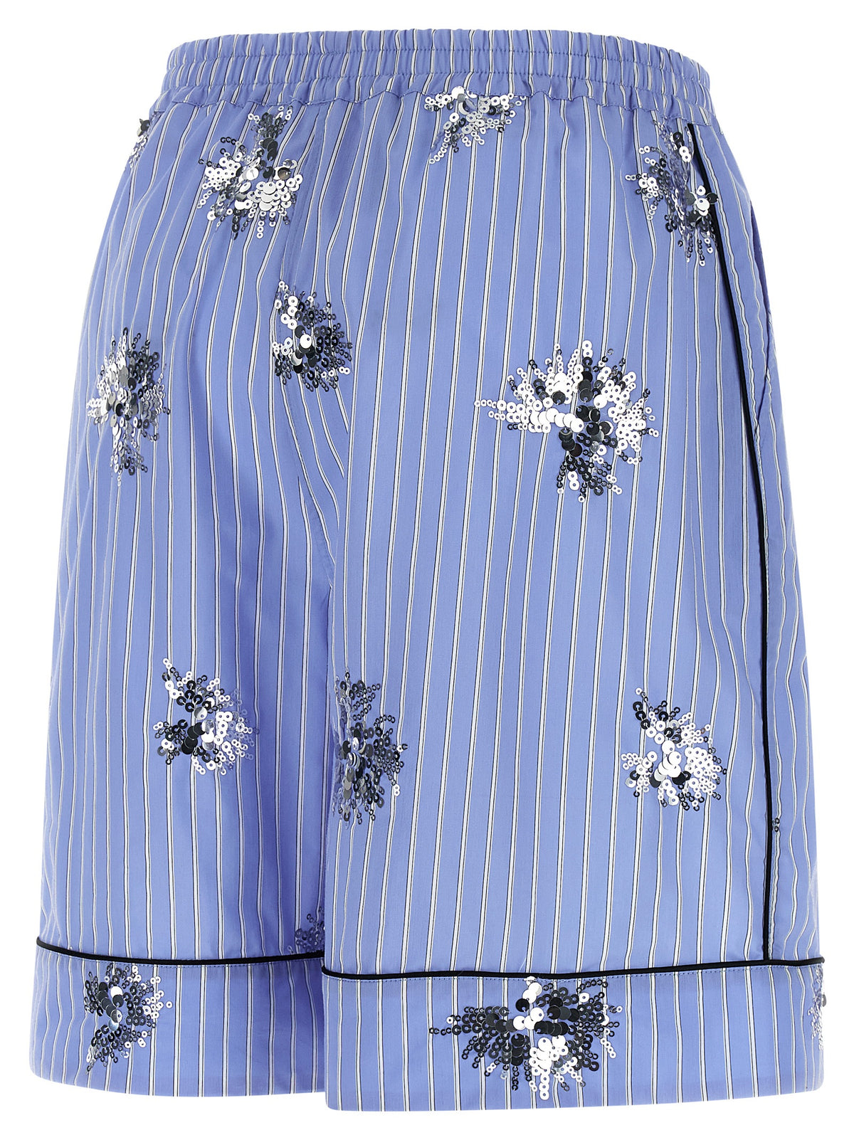 LE TWINS Bermuda en coton bleu