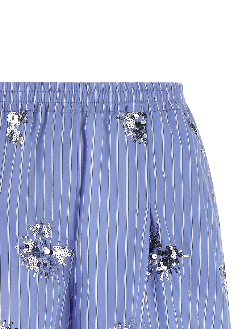 LE TWINS Bermuda en coton bleu