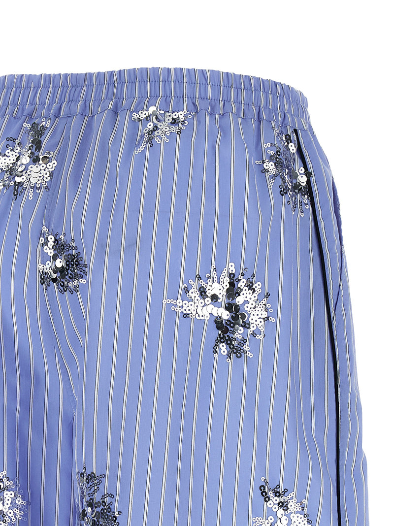 LE TWINS Bermuda en coton bleu