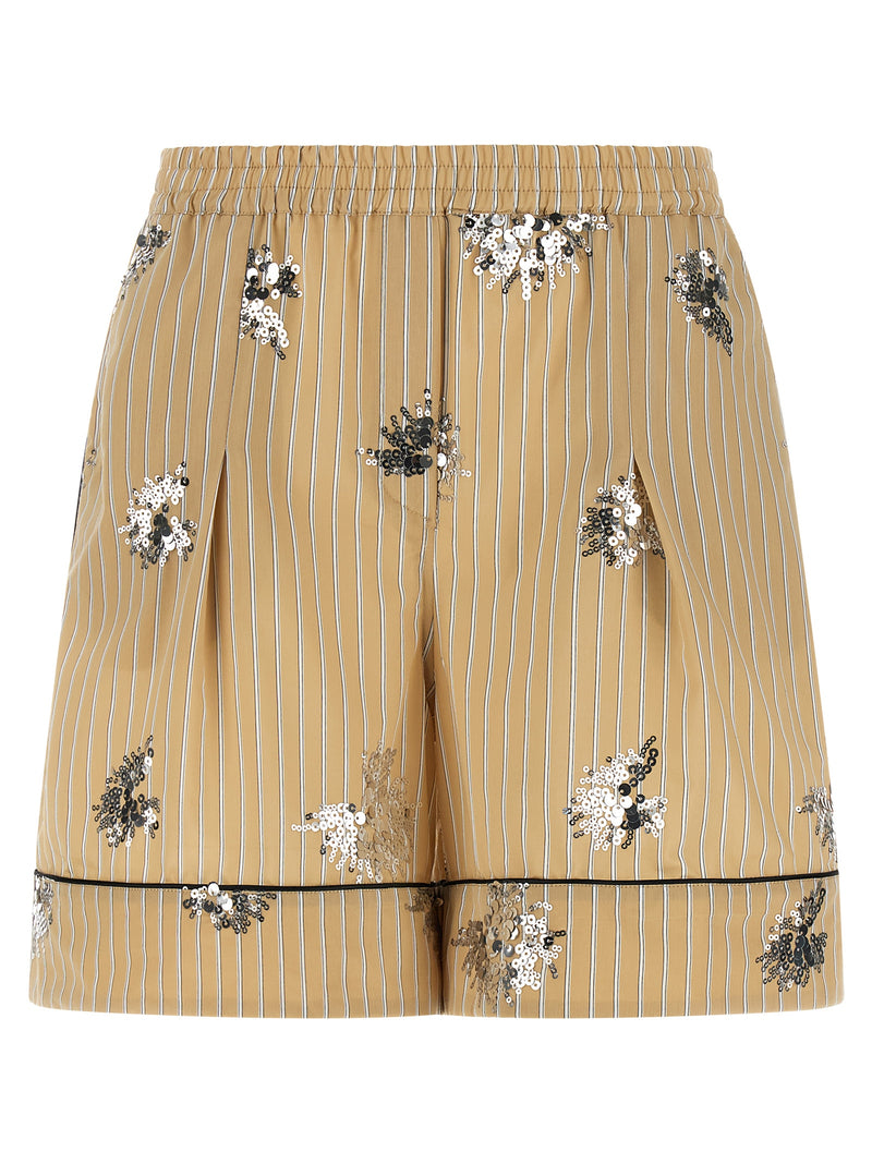 LE TWINS Short Bermuda en Coton Beige